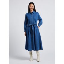 Rita Row - Lange - katoenen overhemdjurk - M Maat - Blauw