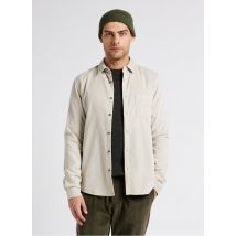 Ikks - Camisa recta de terciopelo de algodón - Talla L - Gris