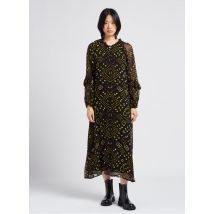 Maison Hotel - Langes musselin-kleid mit print - Größe XS - Schwarz