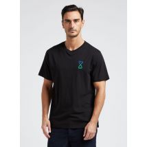 Thinking Mu - Camiseta recta de algodón orgánico con cuello redondo - Talla XL - Negro