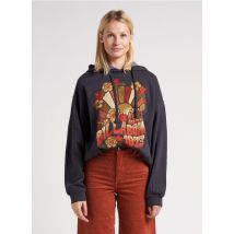 Billabong - Oversized sweater met capuchon katoenblend - M Maat - Zwart