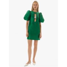 Tara Jarmon - Robe courte à encolure ronde satinée - Taille 42 - Vert