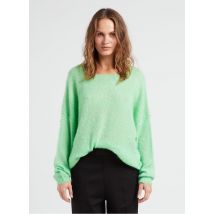 American Vintage - Trui met boothals wolblend met alpaca - M/L Maat - Groen