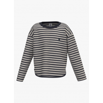 Petit Bateau - Camiseta de algodón a rayas con cuello redondo - Talla 3A - Azul