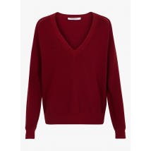 Gerard Darel - Pull ample Col V en laine et coton - Taille 1 - Rouge