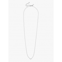 Mya Bay - Ketting van verzilverd messing met ingezette siersteentjes - Een Maat - Zilver