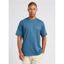 Chevignon - Tee-shirt droit col rond brodé en coton - Taille L - Bleu