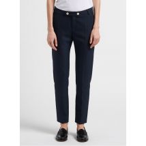 I Code - Rechte bandplooibroek - 42 Maat - Blauw