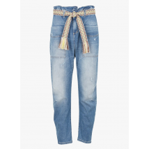 Please - Vaquero tapered de algodón elástico - Talla S - Vaqueros destenidos