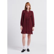 Pablo - Korte jurk met ronde hals en franjes - 38 Maat - Rood