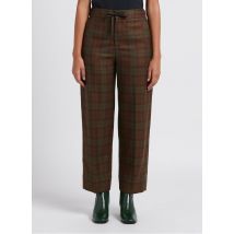 Soeur - Rechte - geruite wollen broek - 38 Maat - Kakigroen