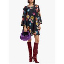 Essentiel Antwerp - Vestido corto de seda con cuello redondo - Talla XS - Multicolor