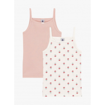 Petit Bateau - Setje met 2 hemdjes van biokatoen met bloemenprint - 2A Maat - Multikleurig