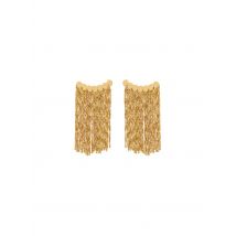 Caroline Najman - Messing oorbellen - Een Maat - Goudkleurige