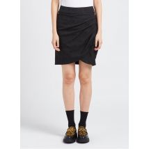 Berenice - Korte rechte rok van structuurstof - 38 Maat - Zwart