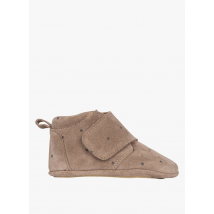 Konges Slojd - Chaussons imprimés en cuir velours - Taille 24 - Gris