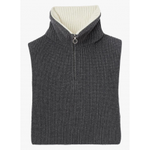 Sandro - Cuello alto desmontable con cremallera de mezcla de lana - Talla única - Gris