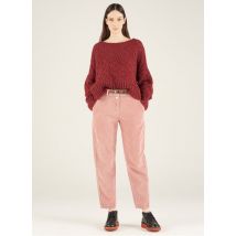 Acote - Ruimvallende trui met boothals - 1 Maat - Rood