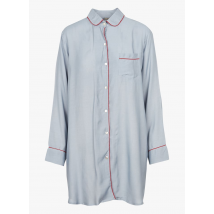 Germaine Des Pres - Chemise de nuit col classique en coton mélangé - L Maat - Grijs