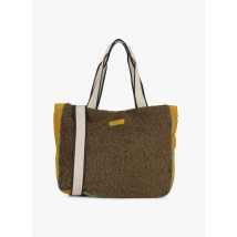 Bensimon - Shopper van twee stofsoorten - Een Maat - Kakigroen