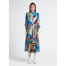 Suncoo - Lange jurk van gerecyclede stof met geometrische print - 0 Maat - Multikleurig