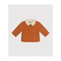 Petit Bateau - Chaqueta con cuello de pelo de borreguito - Talla 24M - Marrón