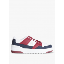 Tommy Hilfiger - Lage - deels leren sneakers - 37 Maat - Blauw