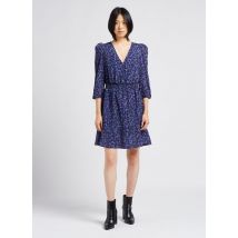 Ikks - Korte jurk met v-hals en print - 38 Maat - Blauw