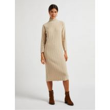 Max Mara Leisure - Robe moulante à col montant en laine - Taille XS - Blanc