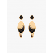 Satellite Paris - Boucles d'oreilles pendantes plumes - Taille Unique - Marron