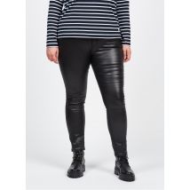 Alme - Slim-fit broek met gecoat effect - 50 Maat - Zwart
