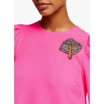 Essentiel Antwerp - Broche met strass 'paddenstoel' - Een Maat - Multikleurig