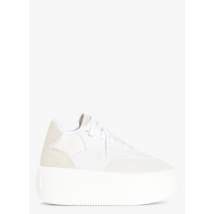 Mm6 Maison Margiela - Niedrige colorblock-sneaker mit plateausohle - Größe 38 - Weiß
