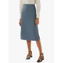 Tara Jarmon - Gerade geschnittener jacquard-midirock - Größe 38 - Blau
