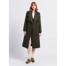 The Korner - Manteau long col tailleur à chevrons en laine mélangée - Taille 36 - Vert