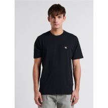 Chevignon - Camiseta de algodón orgánico con cuello redondo - Talla M - Negro