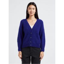 Des Petits Hauts - Vest met v-hals wolblend met kidmohair - 3 Maat - Blauw