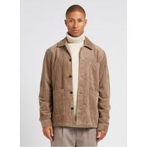 Minimum - Katoenen overshirt met klassieke kraag - S Maat - Beige