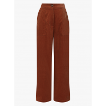 Frnch - Pantalon taille haute en velours côtelé - Taille L - Marron