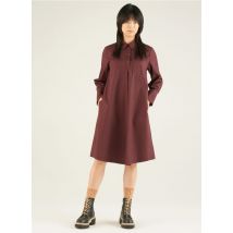 Acote - Robe chemise en popeline de coton bio - Taille 3 - Violet