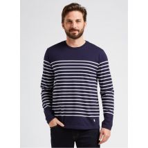 Armor Lux - Slim-fit marineshirt van lichte katoenen jersey met ronde hals - S Maat - Blauw