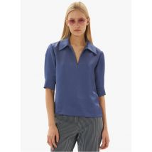 Tara Jarmon - Top col classique - Taille 40 - Bleu