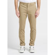 Lacoste - Pantalón recto de mezcla de algodón - Talla 42/34 - Beige