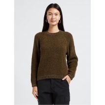 Des Petits Hauts - Jersey recto de mezcla de lana con cuello redondo - Talla 2 - Caqui