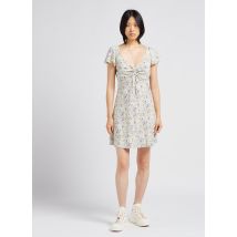 Levi's - Vestido corto con cuello de pico y estampado de flores - Talla L - Multicolor