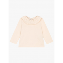 Petit Bateau - Katoenen top met gerimpeld kraagje - 18M Maat - Wit