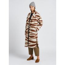 Diega - Manteau col tailleur imprimé - Taille M - Beige