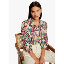 Morgan - Kasjmieren blouse met 3/4-mouwen en print - 36 Maat - Multikleurig