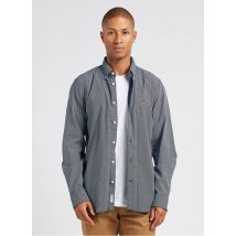 Tommy Hilfiger - Rechte blouse met klassieke kraag en print biokatoenblend - L Maat - Blauw