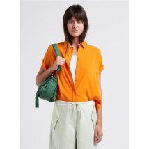 Samsoe Samsoe - Ruimvallende blouse met klassieke kraag - S Maat - Oranje